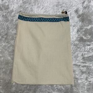 Tory Burch Dust Bag 12 x 15 Cream Blue Purple T Monogram